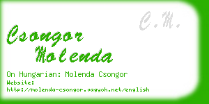 csongor molenda business card